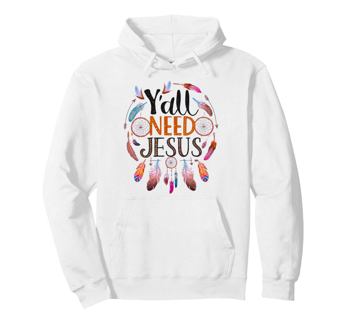 Yall Need Jesus Boho Christian Faith Hoodie - Streetwear Style Unisex