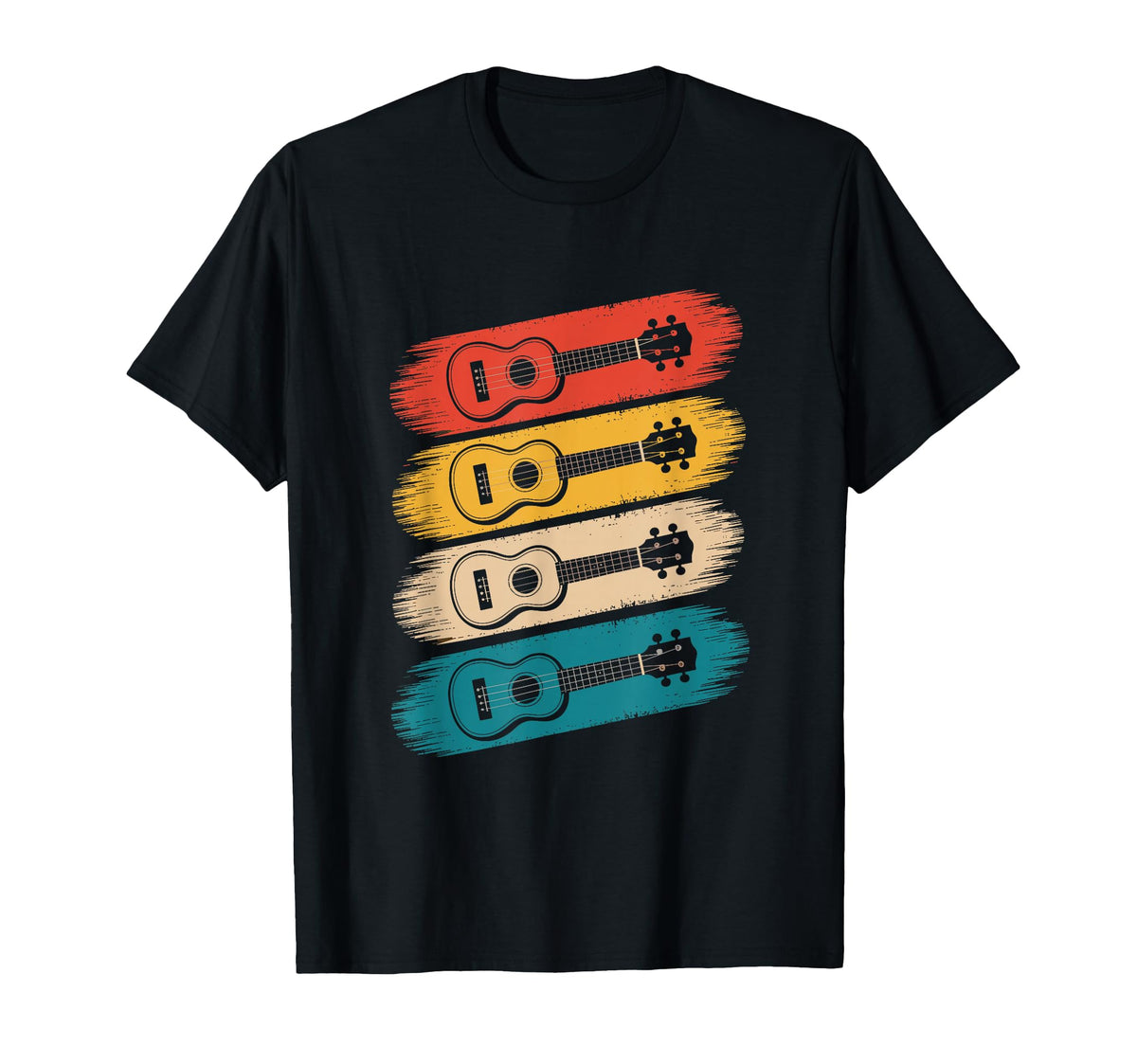 Colorful Guitar Guitar Old School T-Shirt - Streetwear Style Unisex