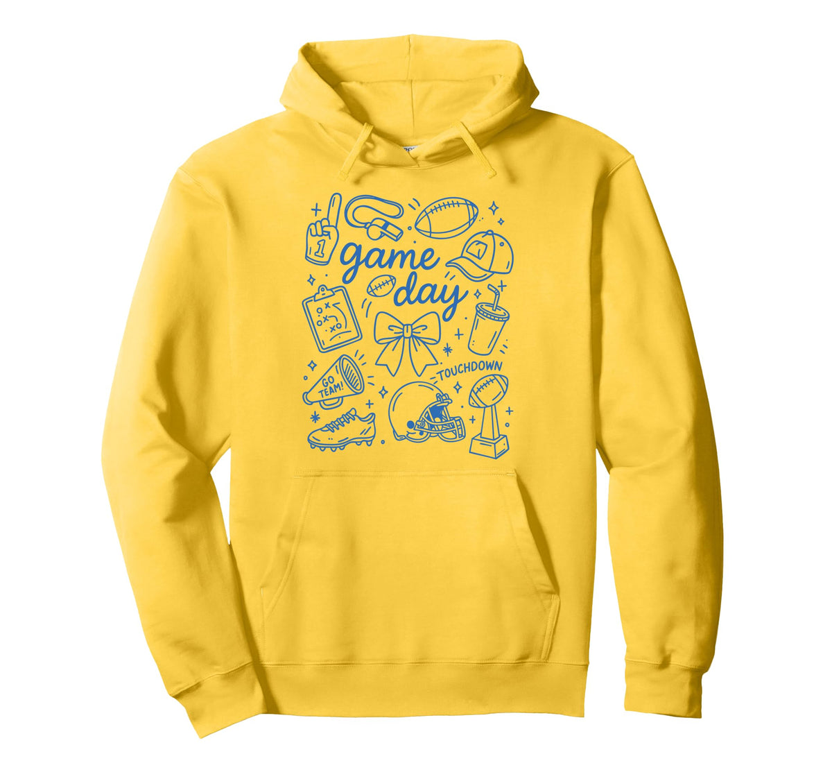 Football Mom Preppy Game Day Hoodie - Streetwear Style Unisex