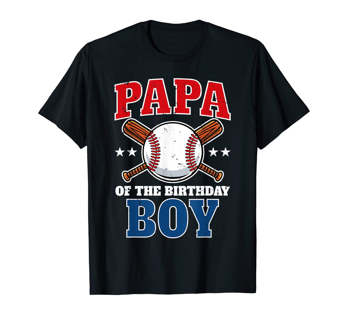 Mens Papa Birthday Baseball Birthday T-Shirt - Casual Everyday Wear Unisex