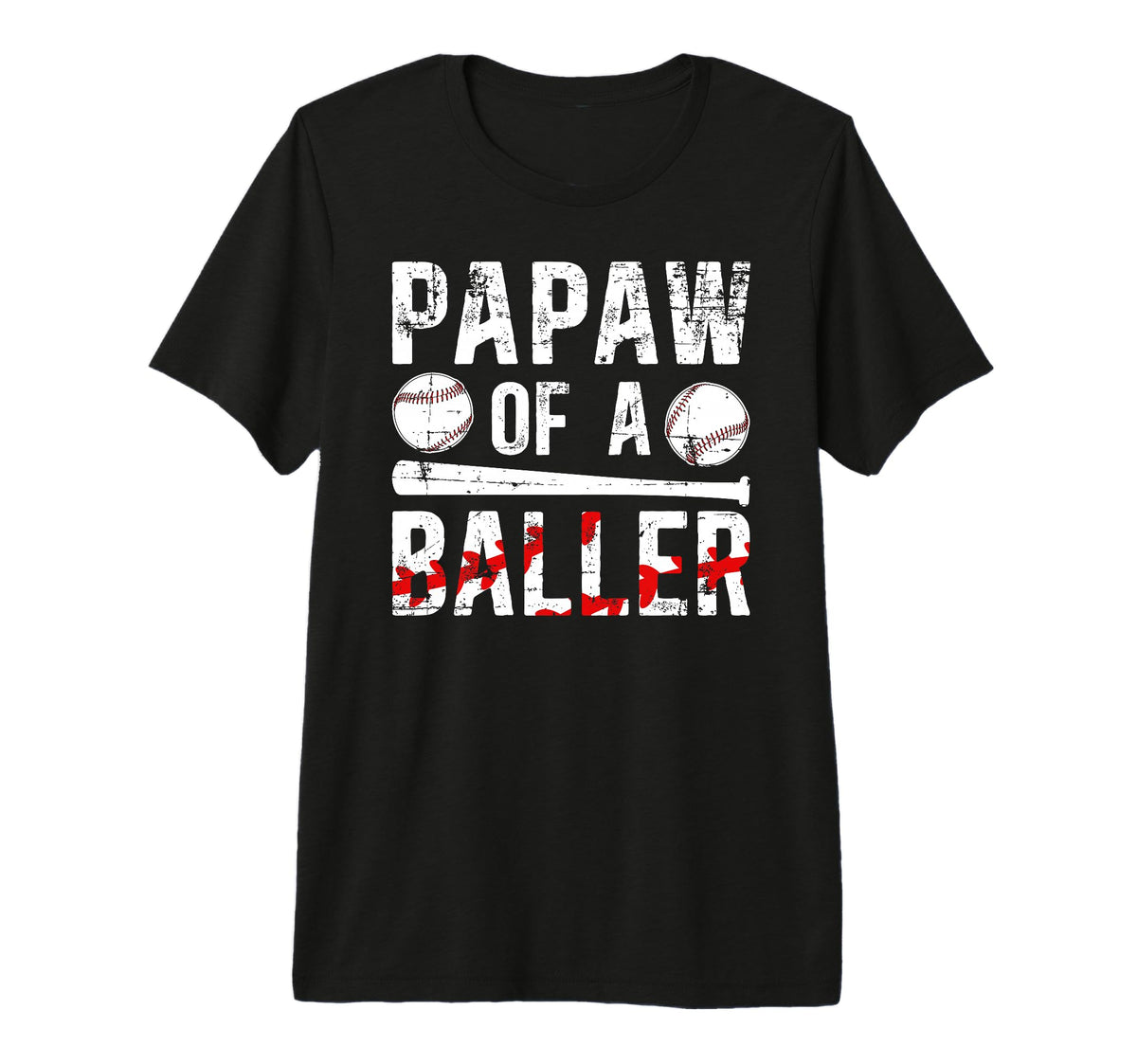 Mens Papaw Baller Baseball Papaw T-Shirt - Novelty Apparel Men Women