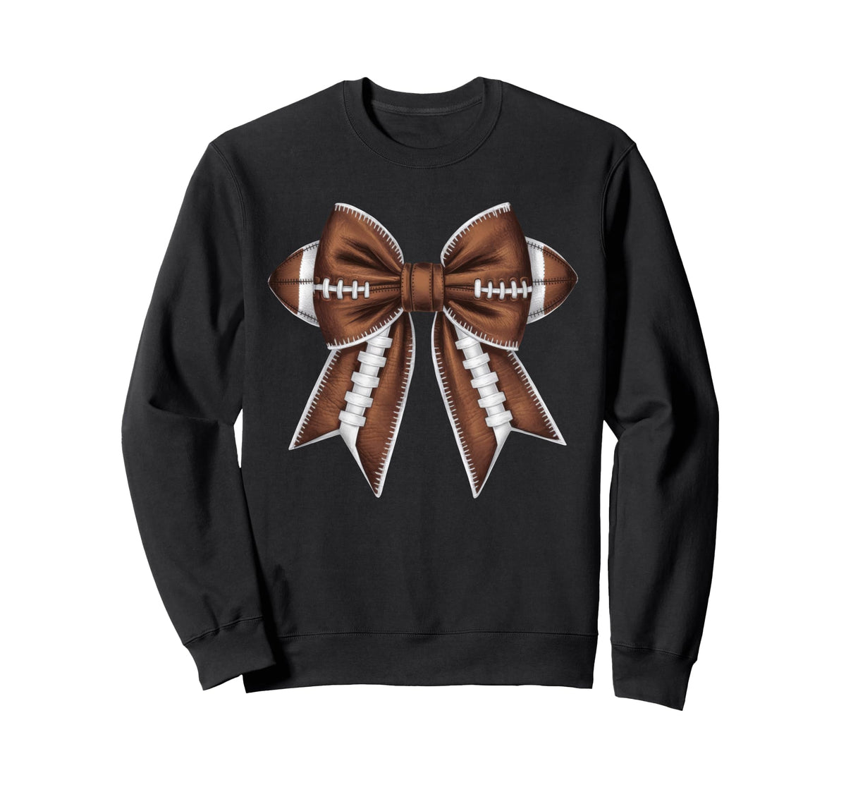 Coquette Bow Funny Football Sweatshirt - Casual Everyday Wear for Adults