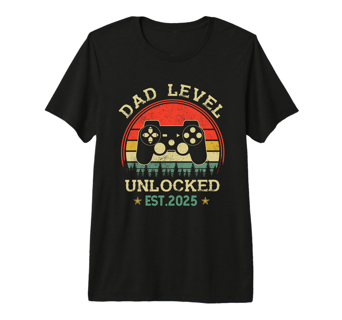 Dad Level Unlocked Est 2025 Video T-Shirt - Streetwear Style for Adults