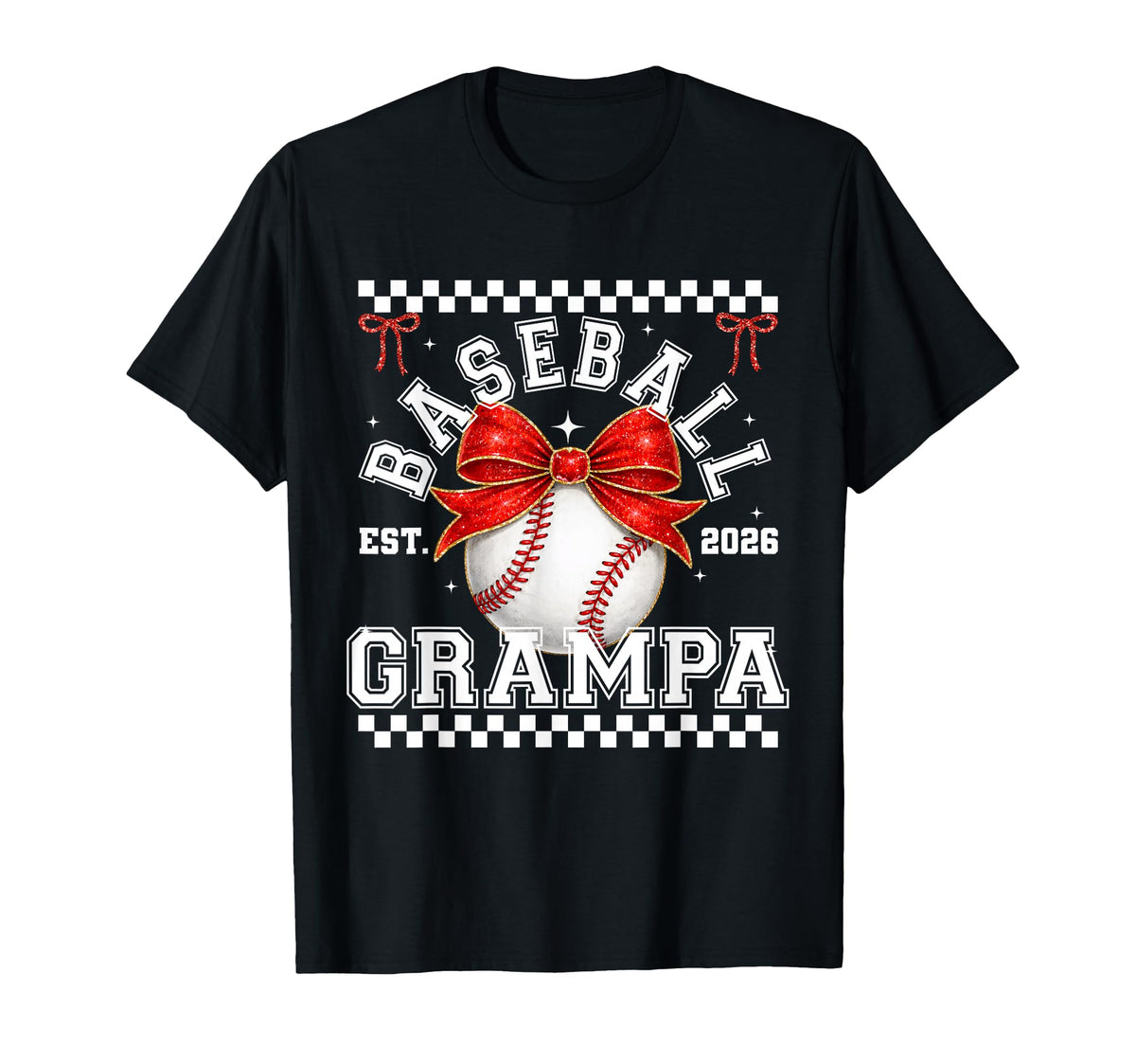 Baseball Grampa Coquette Family T-Shirt - Fun Novelty Design Men Women