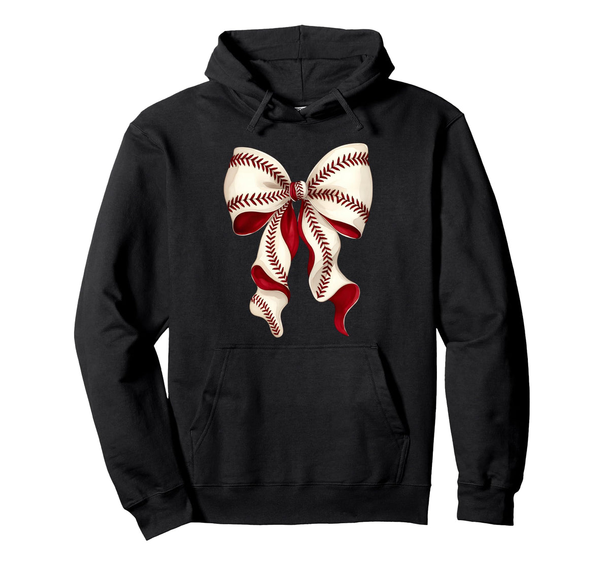 Baseball Mom Coquette Bow Sports Hoodie - Casual Everyday Wear for Adults
