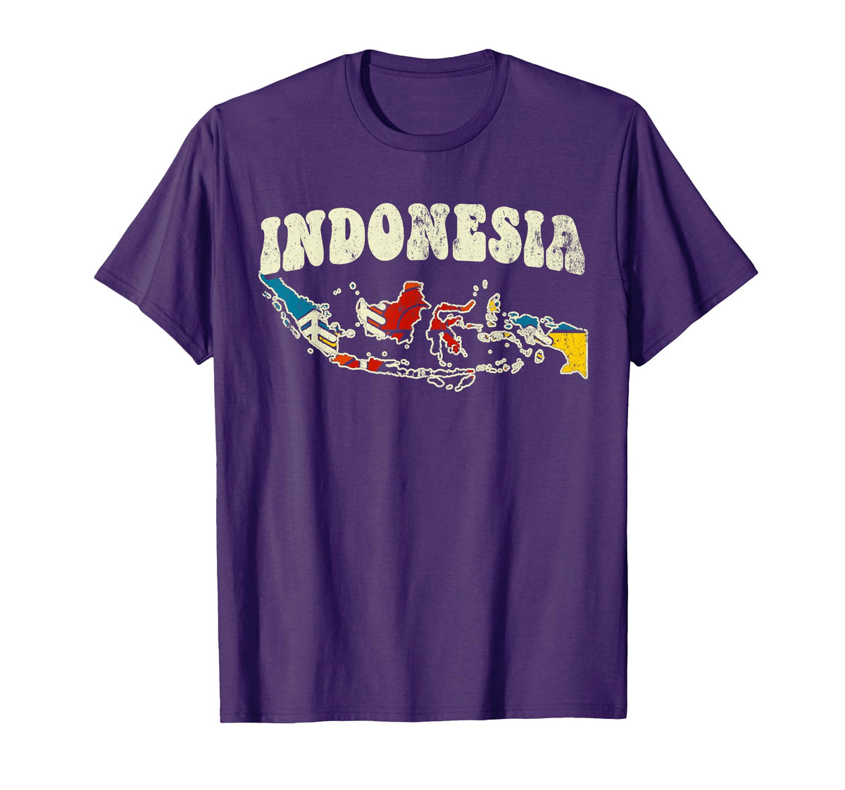 Indonesia Indonesian Country Rainbow T-Shirt - Casual Everyday Wear Unisex