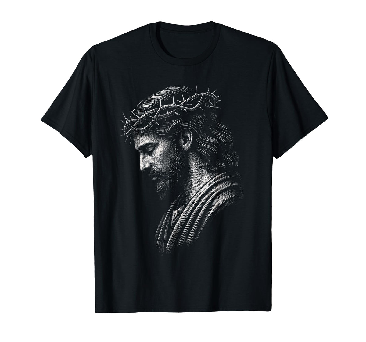 Jesus Face 90S Grunge Jesus Christ T-Shirt - Casual Everyday Wear Unisex