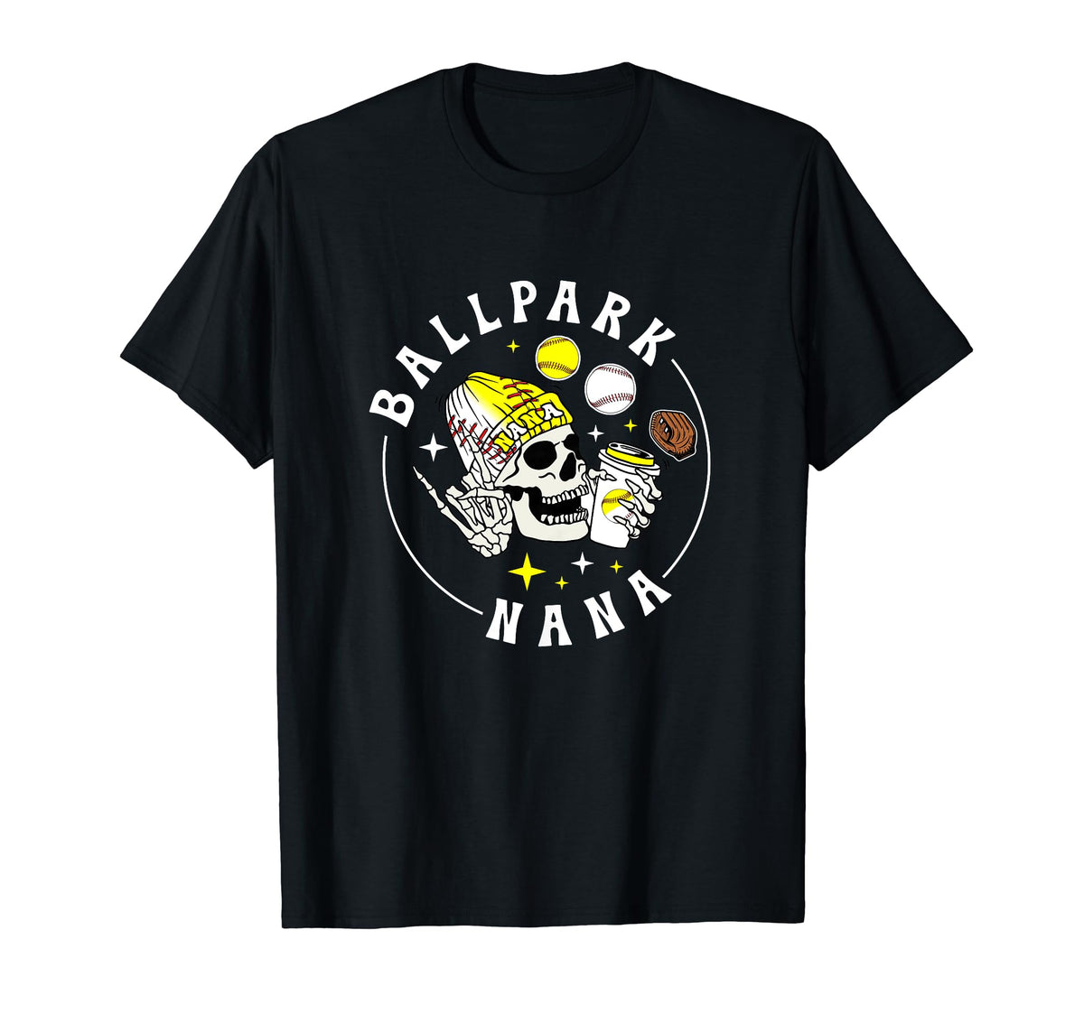 Ballpark Nana Baseball Softball Nana T-Shirt - Novelty Apparel Men Women
