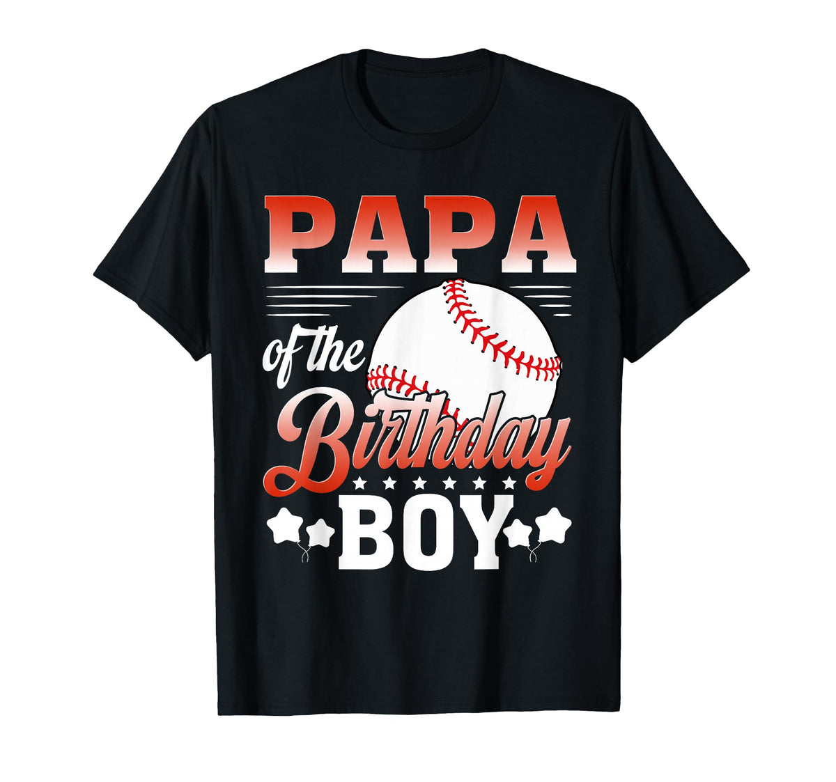 Papa Birthday Baseball Player Bday Party T-Shirt - Streetwear Style Unisex