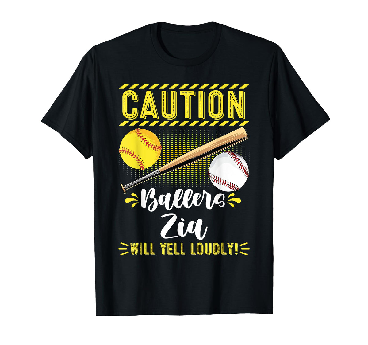 Ballers Zia Funny Baseball Softball T-Shirt - Trendy Graphic Men Women