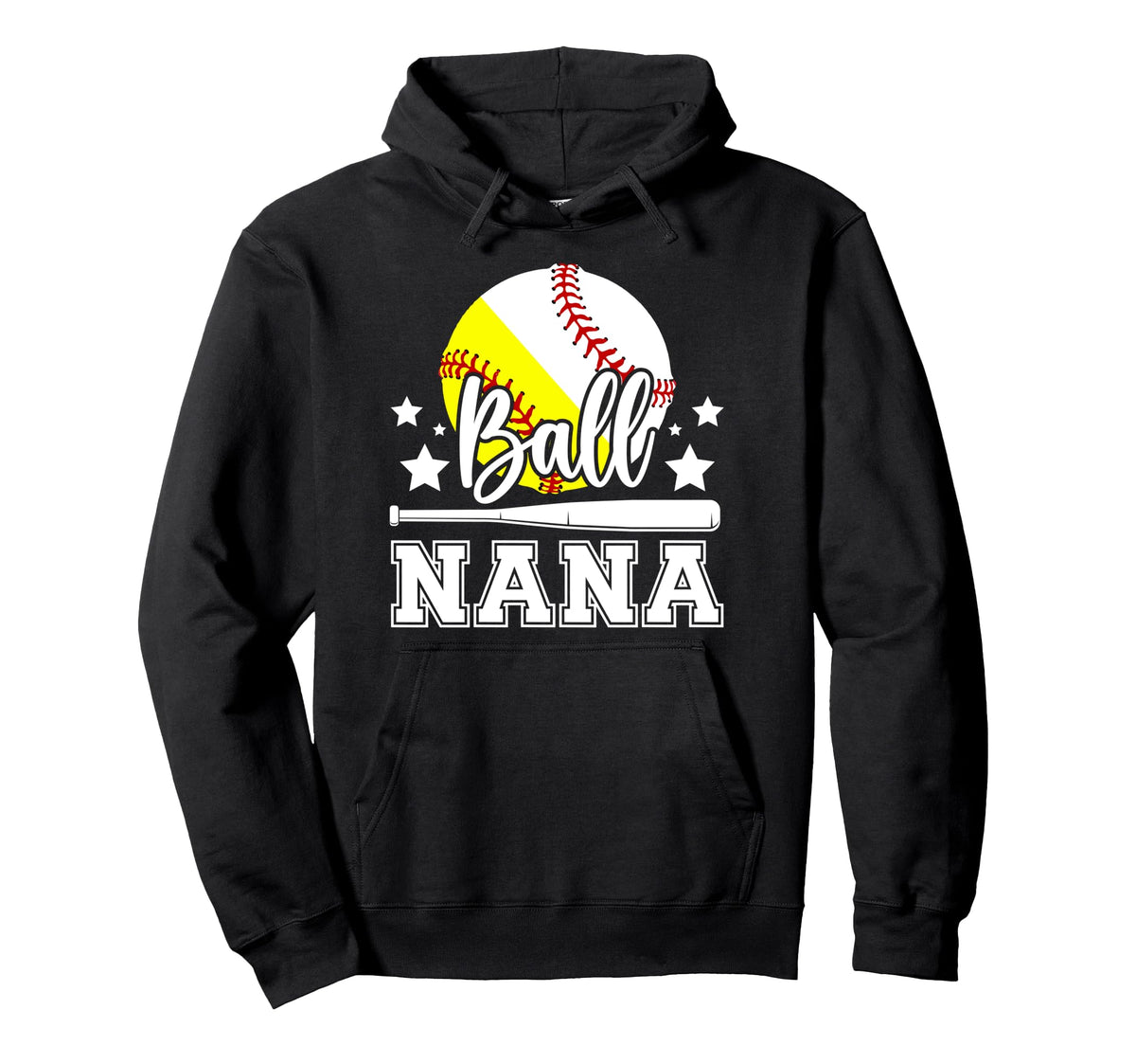 Ball Nana Grandma Proud Baseball Softball Hoodie - Custom Art Print Unisex