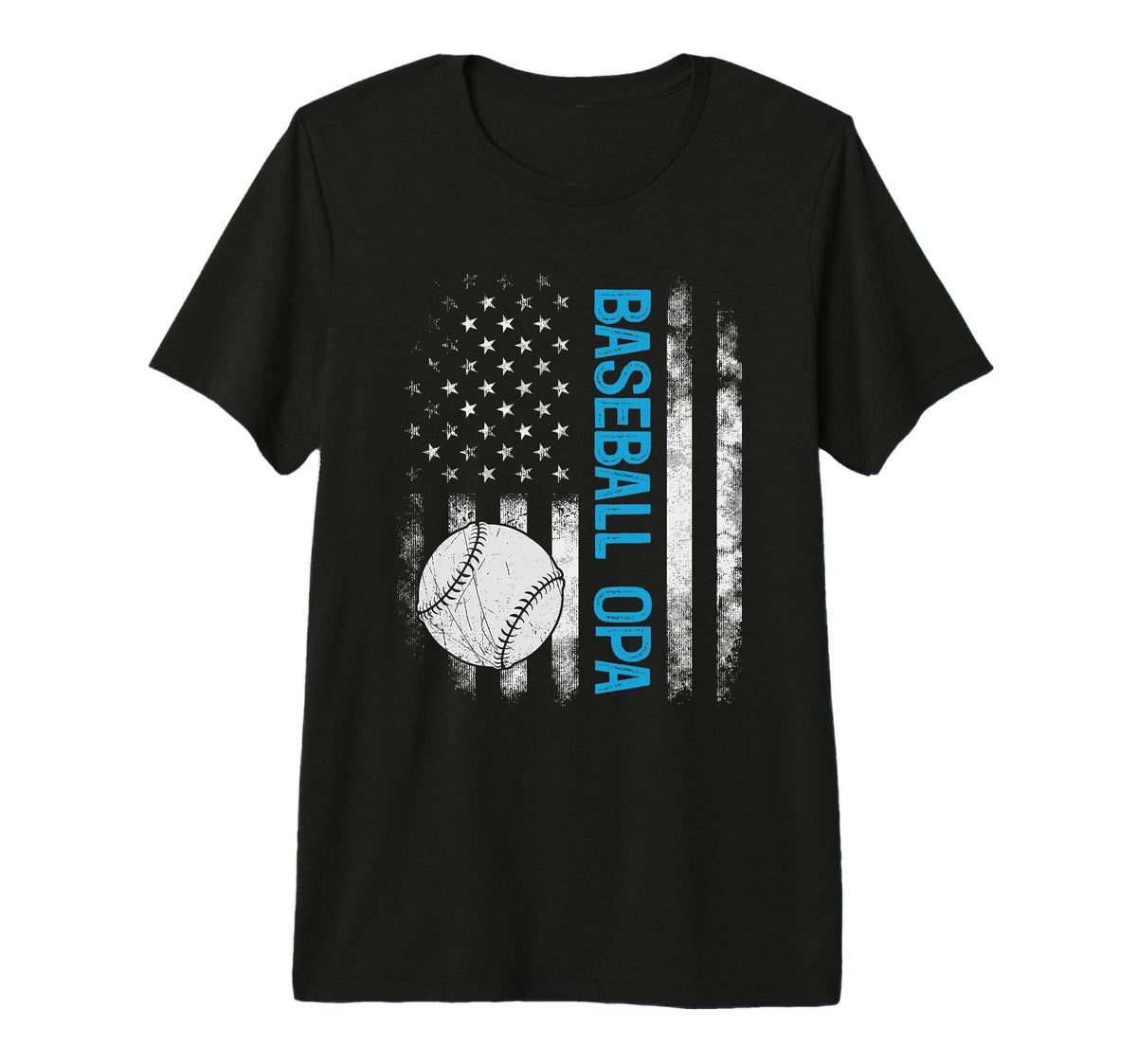 Mens Baseball Opa American Flag T-Shirt - Casual Everyday Wear Men Women