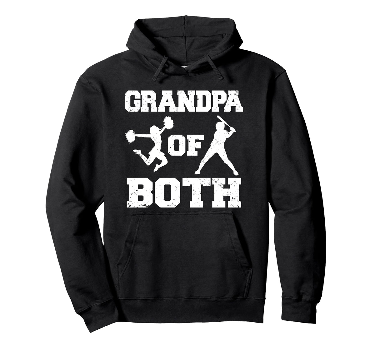 Grandpa Both Funny Baseball And Cheer Hoodie - Streetwear Style Unisex