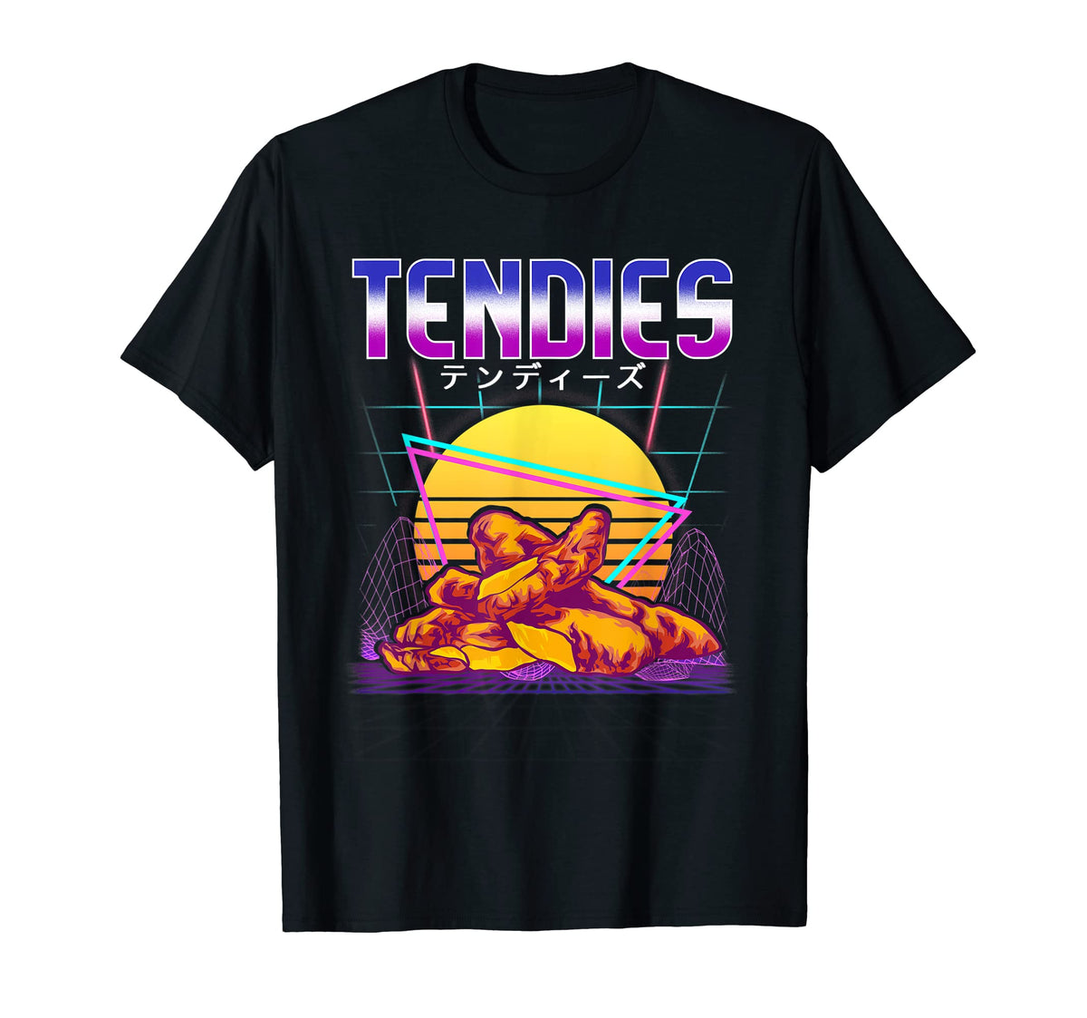 Vaporwave Chicken Tendies Aesthetic T-Shirt - Minimalist Print Men Women