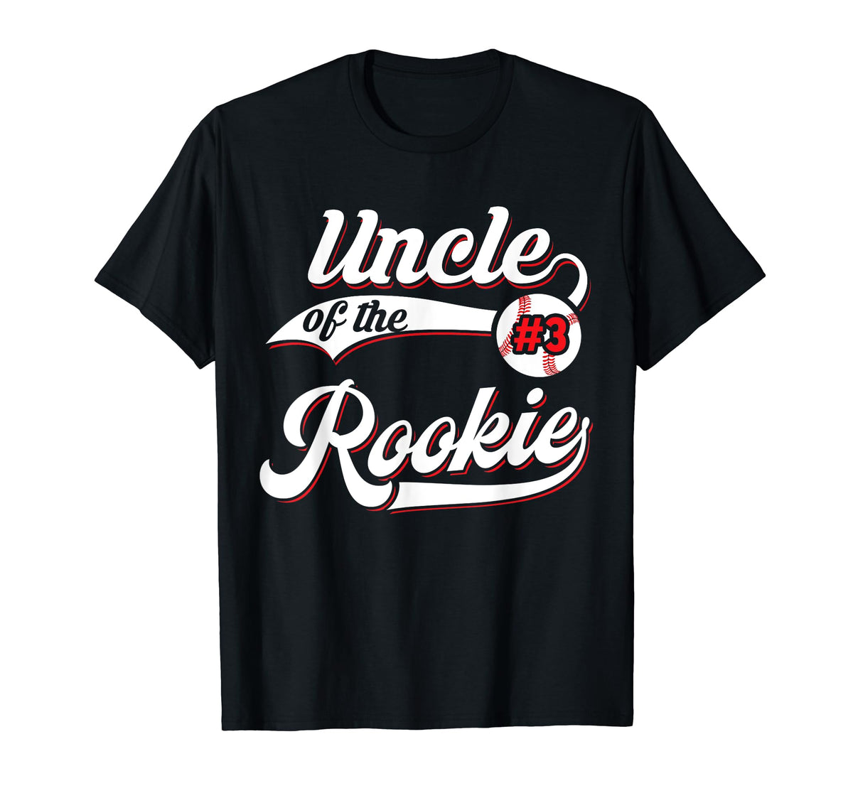 Uncle Rookie Matching Family Baseball T-Shirt - Trendy Graphic Men Women