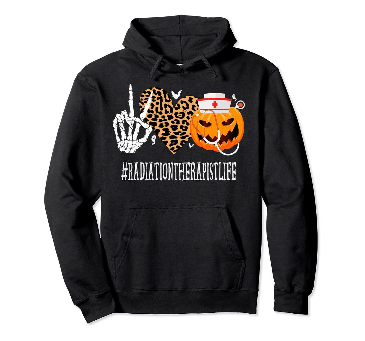Radiation Therapist Peace Love Hoodie - Streetwear Style for Adults