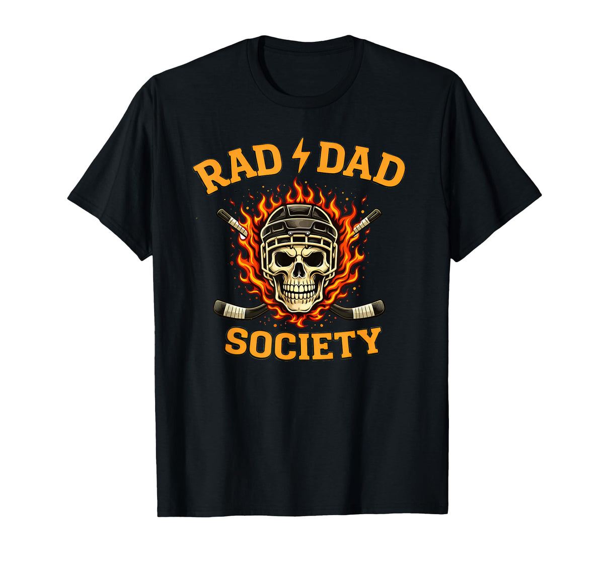 Hockey Father Rad Dad Society Gameday T-Shirt - Graphic Print for Adults