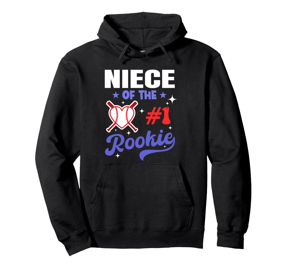Niece Rookie 1St Baseball Birthday Hoodie - Custom Art Print Men Women