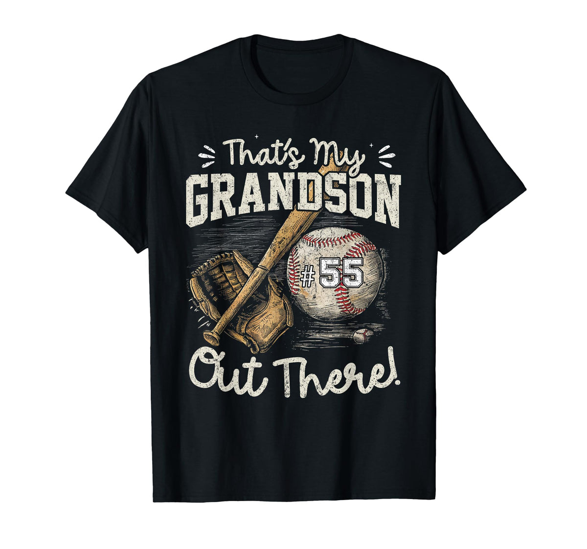 Thats My Grandson Out There Jersey T-Shirt - Graphic Print Men Women