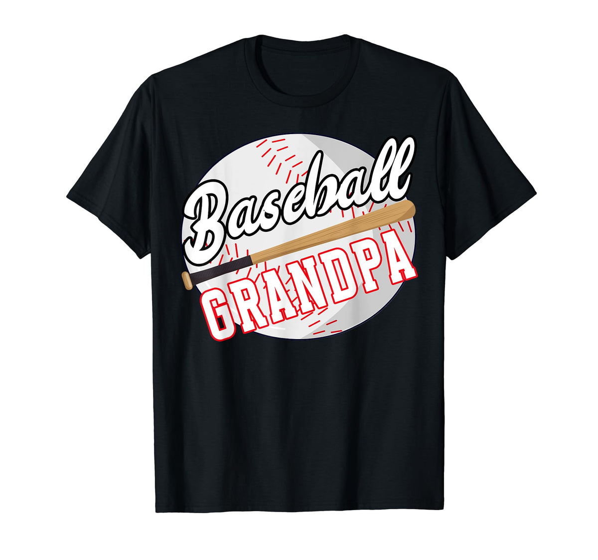 Baseball Grandpa Fathers Day Ballpark T-Shirt - Trendy Graphic Men Women