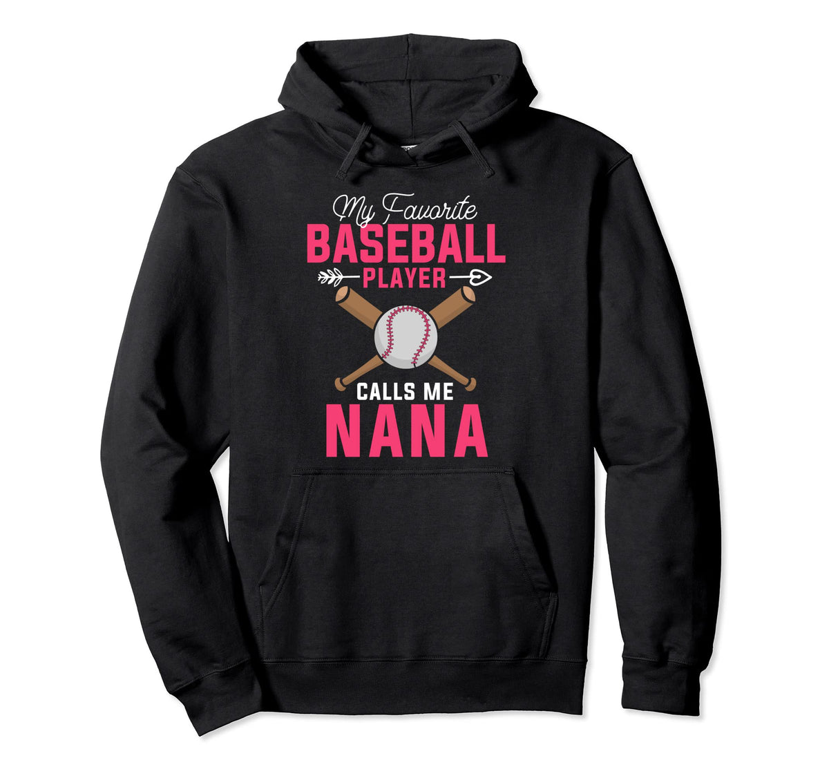 Baseball Player Nana Mothers Day Hoodie - Casual Everyday Wear Unisex