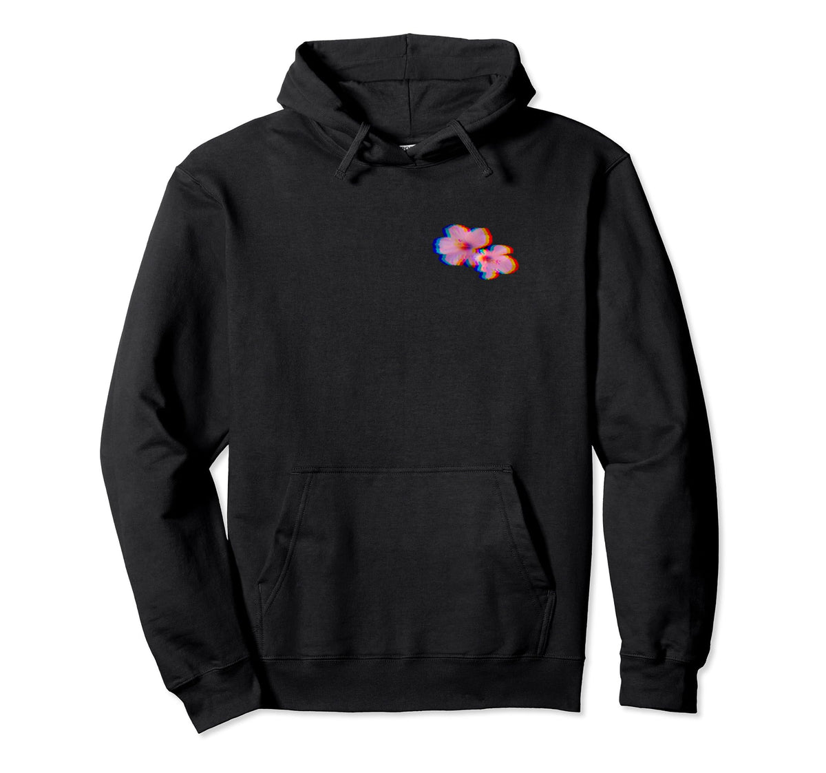 Aesthetic Vaporwave Flowers Hoodie - Casual Everyday Wear for Adults