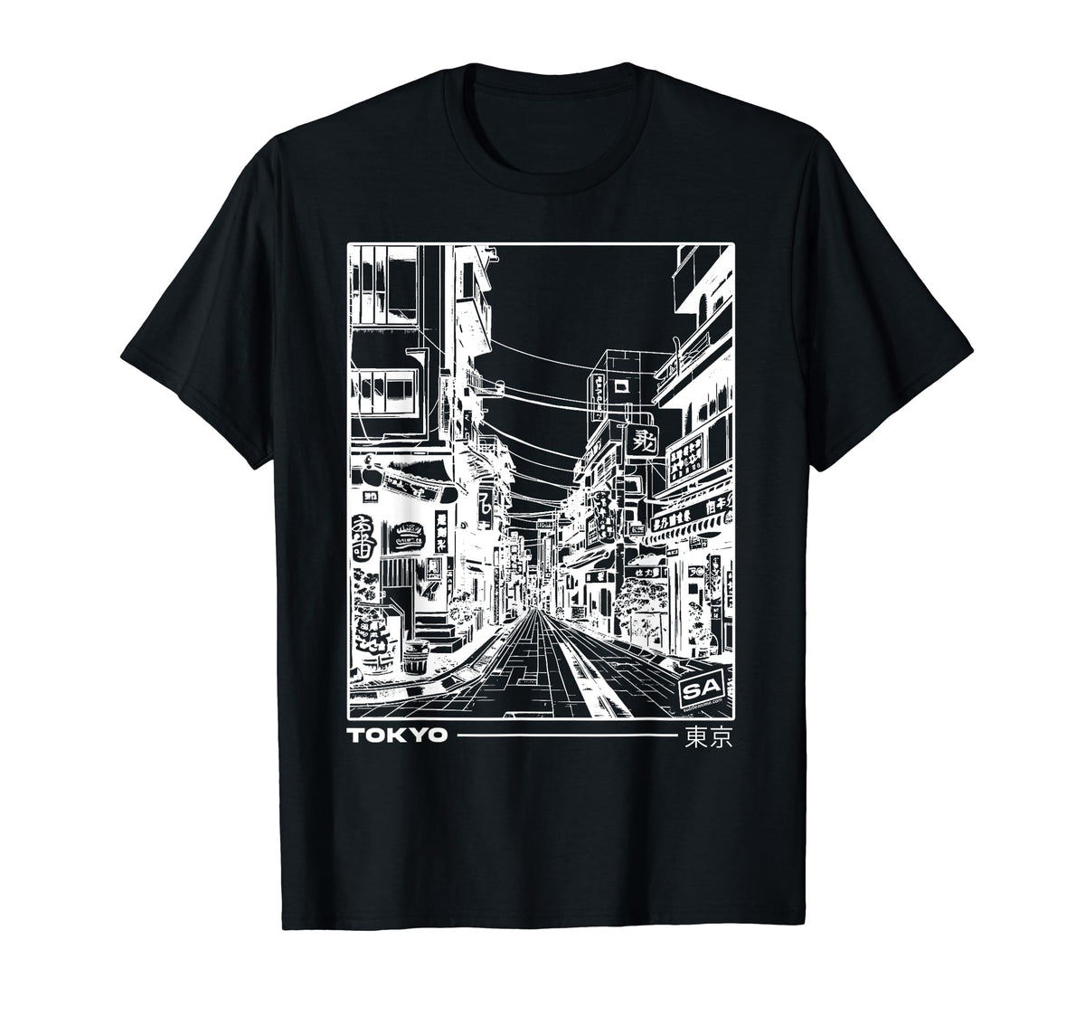 Japan Streets Tokyo Minimal Japanese T-Shirt - Minimalist Print Men Women