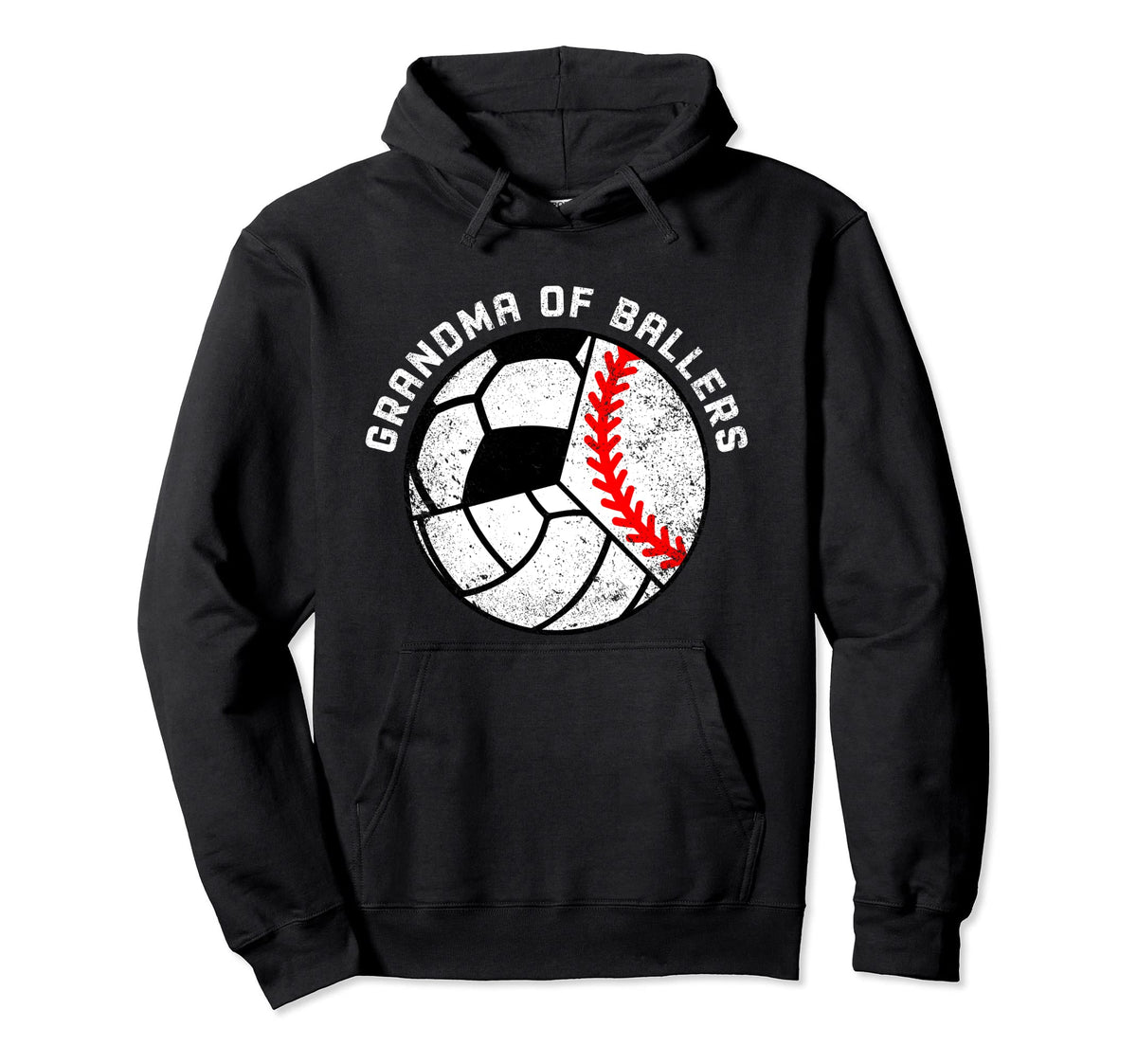 Grandma Ballers Funny Baseball Hoodie - Minimalist Print Men Women