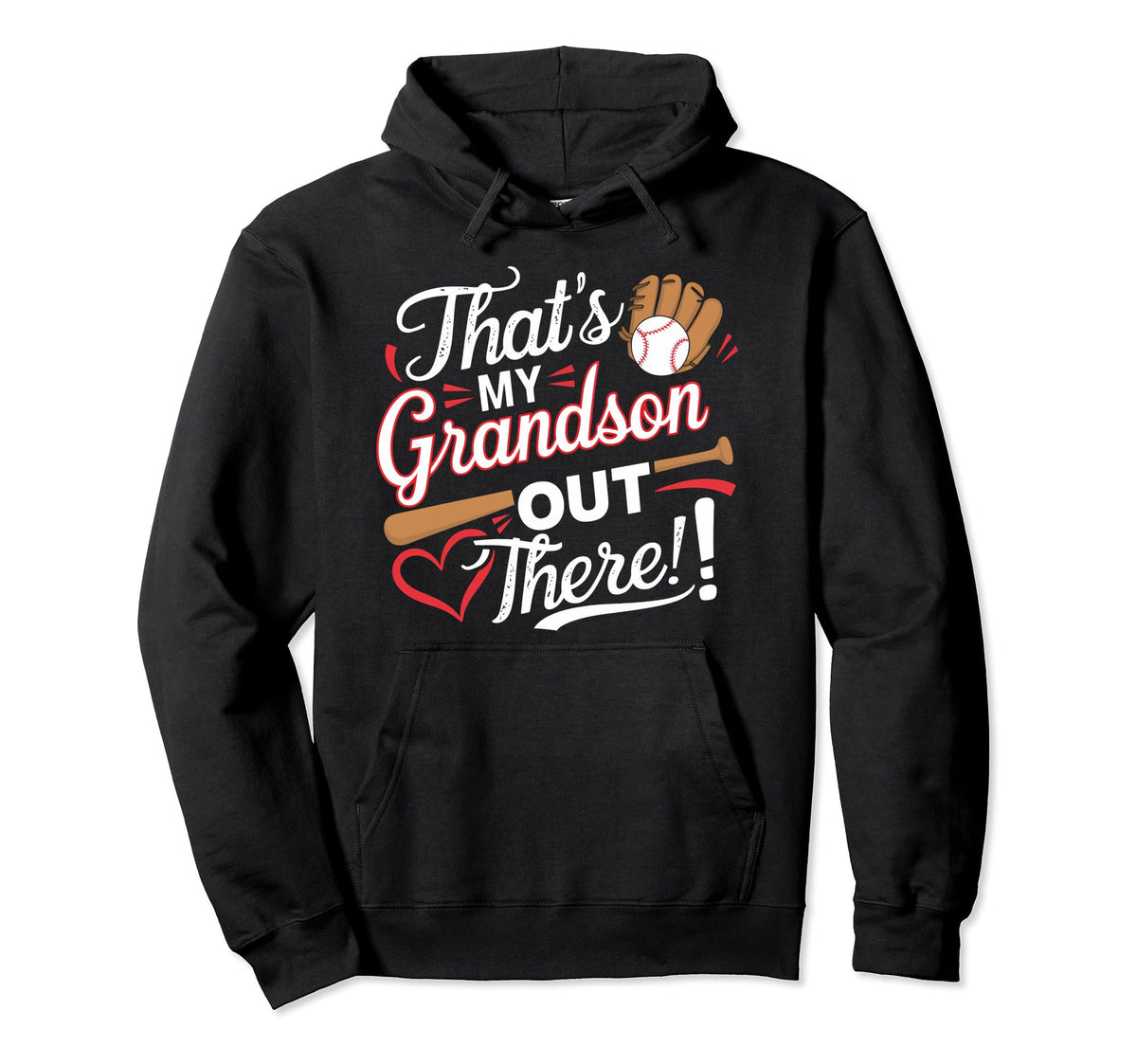 Baseball Grandma Grandmother Granny Hoodie - Unique Graphic Men Women