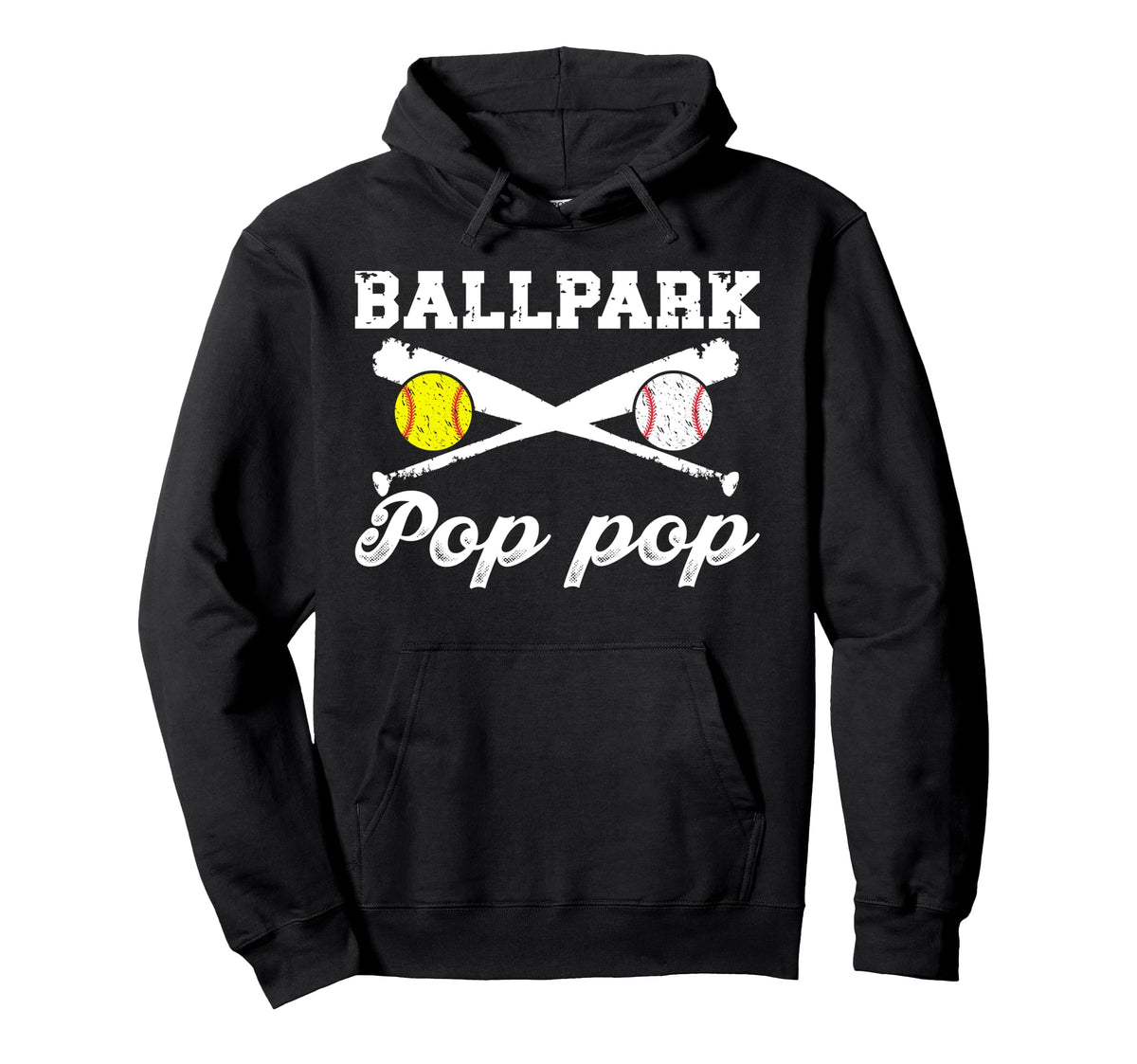 Ballpark Pop Pop Softball Baseball Pop Hoodie - Streetwear Style Men Women