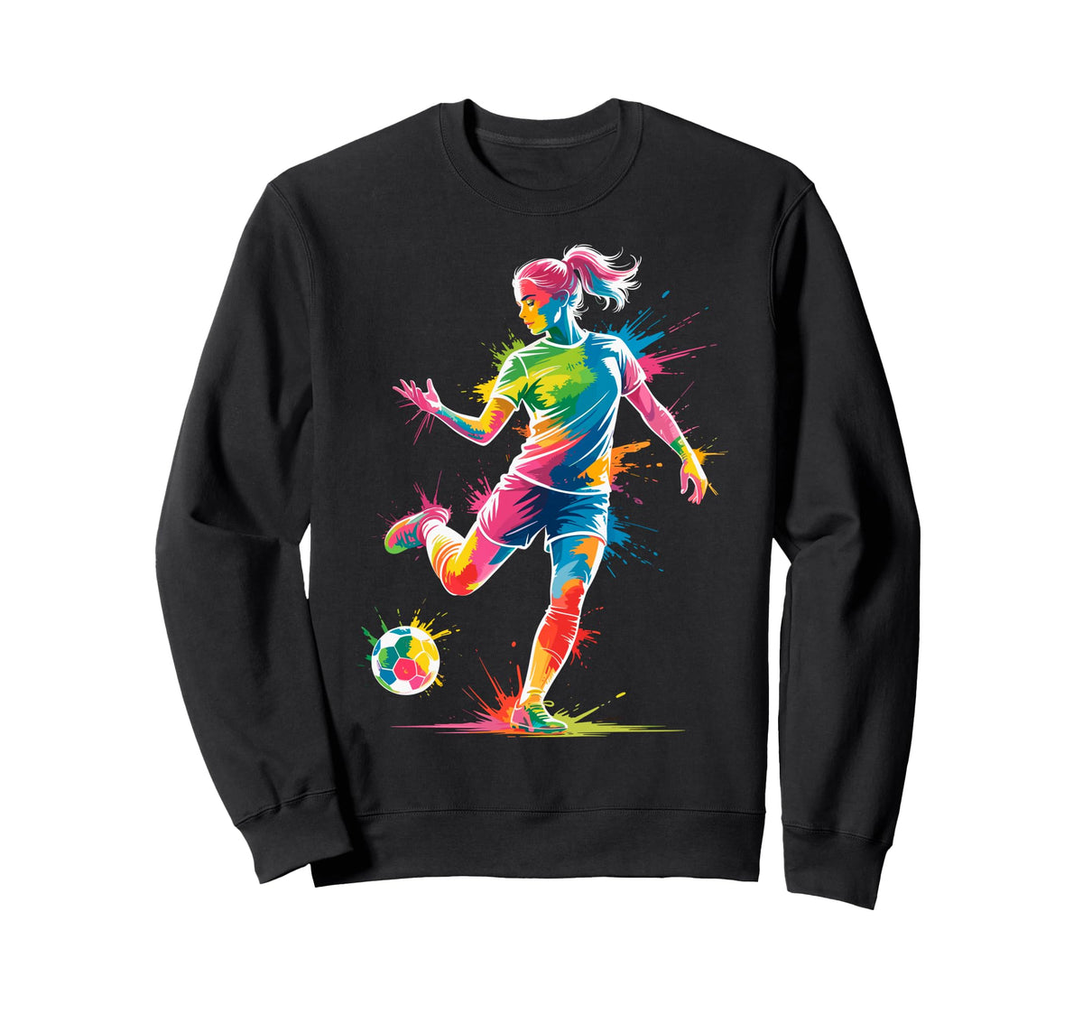 Colorful Funny Soccer Fan Dad Sweatshirt - Casual Everyday Wear Men Women