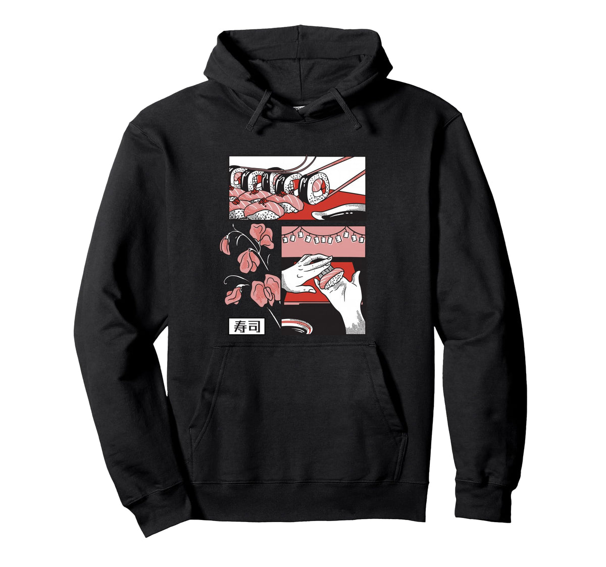 Lofi Vaporwave Sushi Aesthetic Japan Hoodie - Custom Art Print Men Women