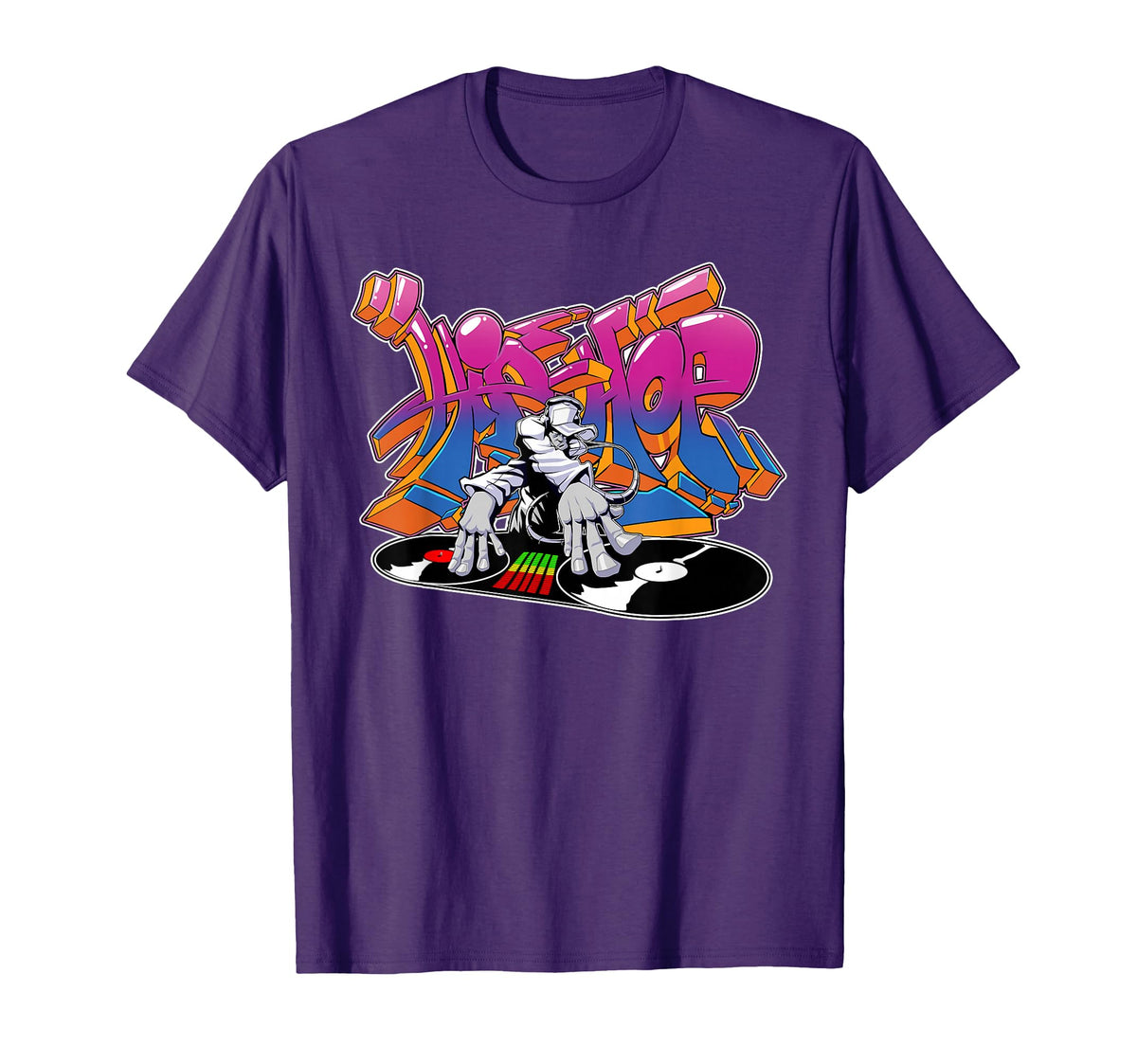Hip Hop Graffiti Dj T-Shirt - Minimalist Print Men Women