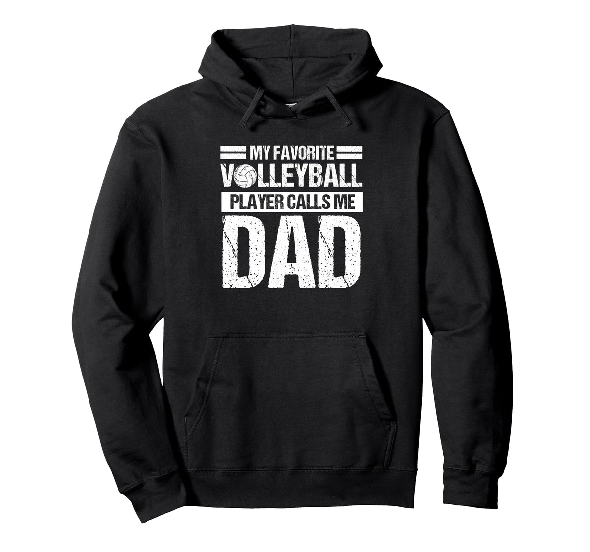 My Favorite Volleyball Calls Me Dad Hoodie - Trendy Graphic for Adults
