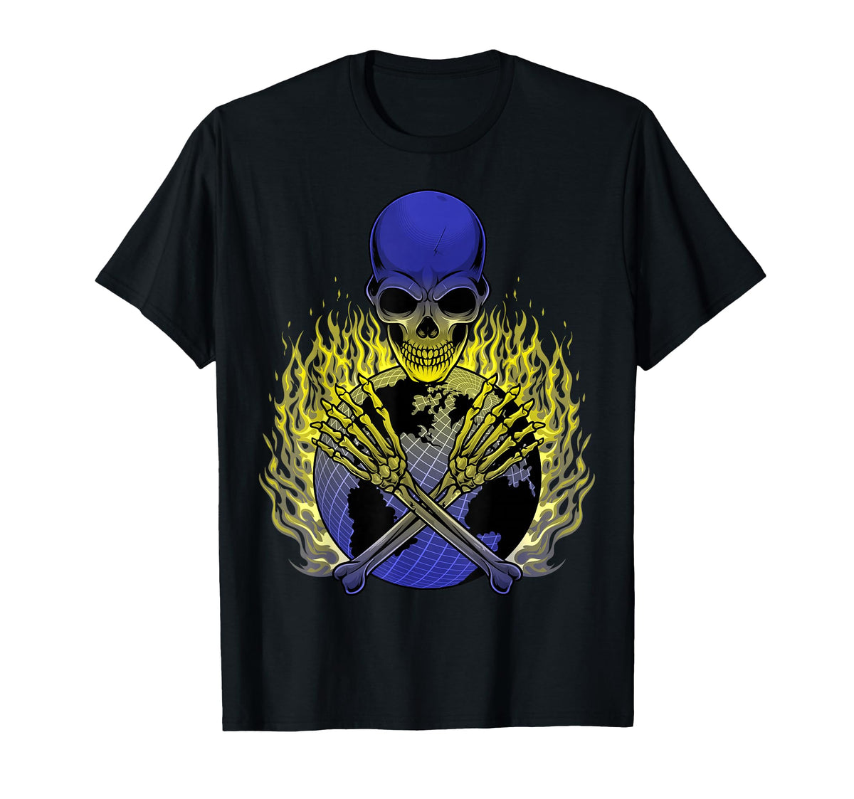 Save World Skull Aesthetic Edgy Streetwear T-Shirt - Novelty Apparel Unisex