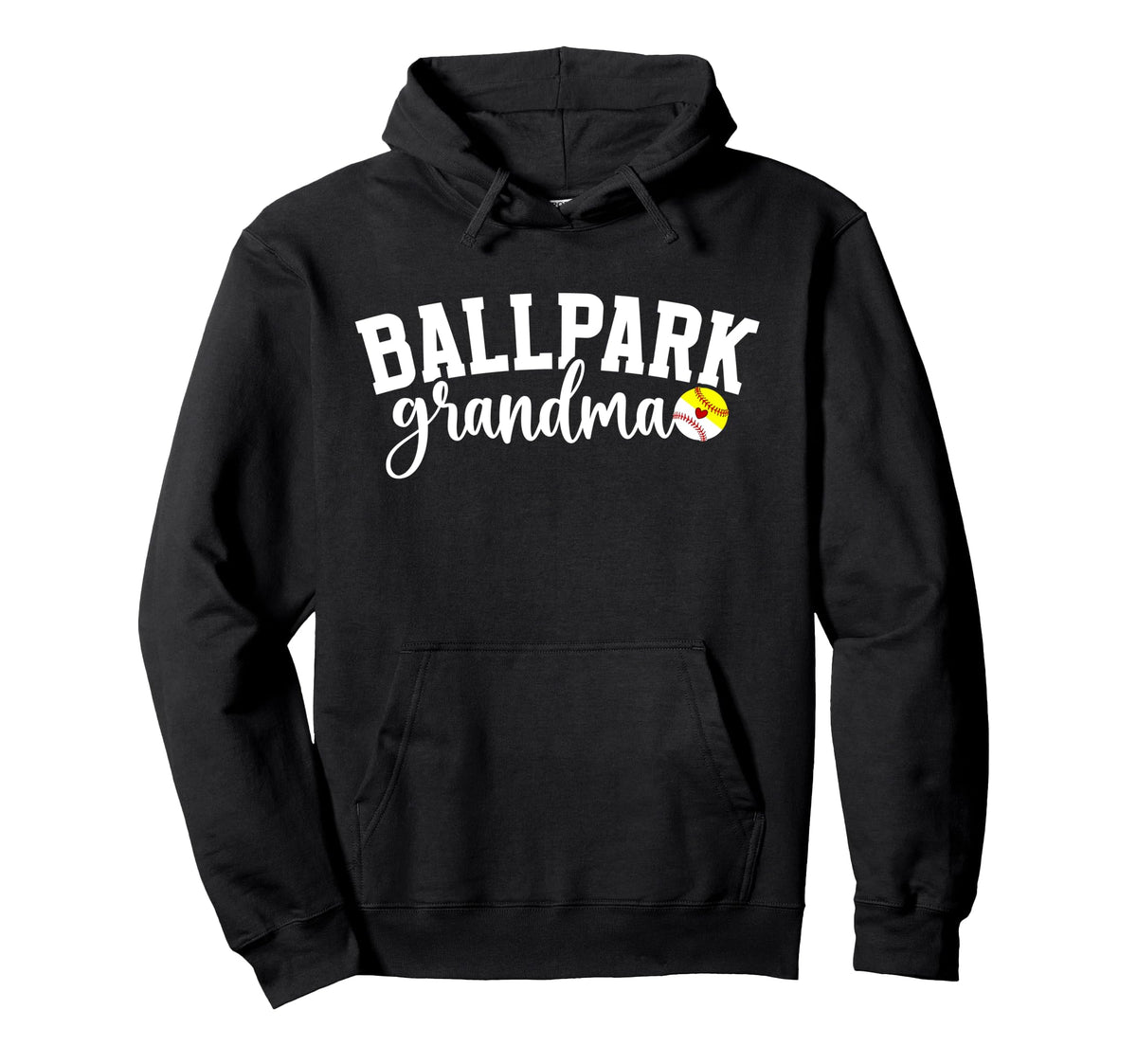 Ballpark Grandma Softball Baseball Grandma Hoodie - Trendy Graphic Unisex