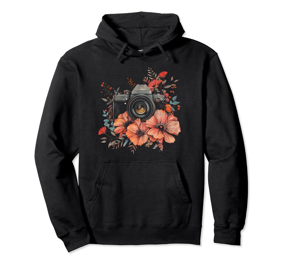 Photographer Camera Flowers Photography Hoodie - Custom Art Print Men Women