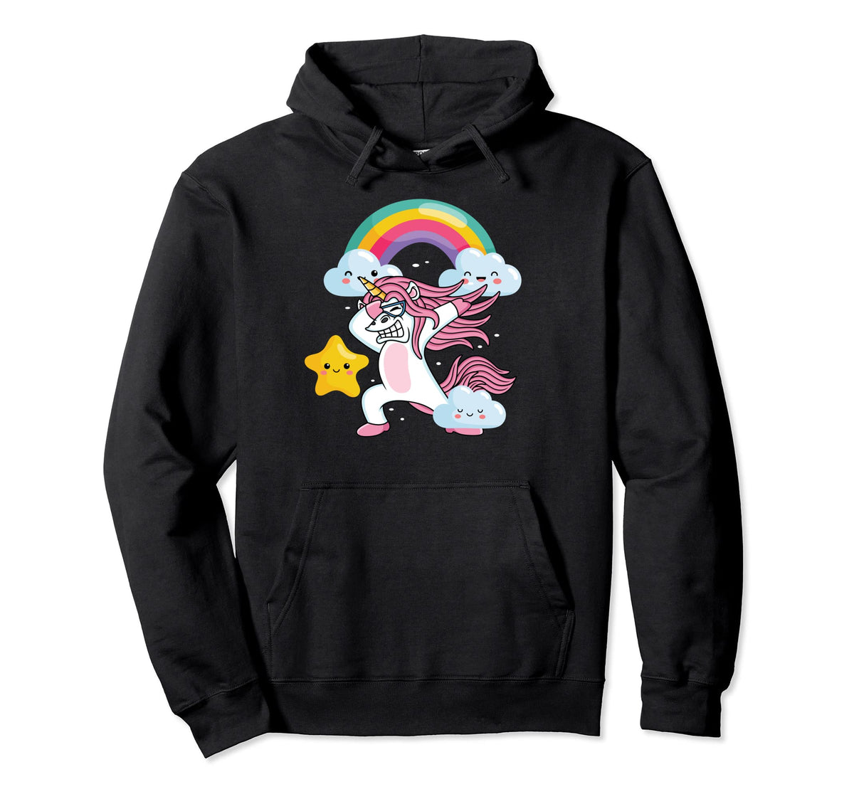 Dabbing Unicorn Funny Unicorns Hoodie - Streetwear Style for Adults