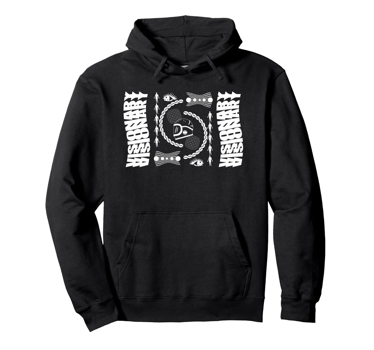 Visionary Aesthetic Edgy Streetwear Hoodie - Minimalist Print Unisex