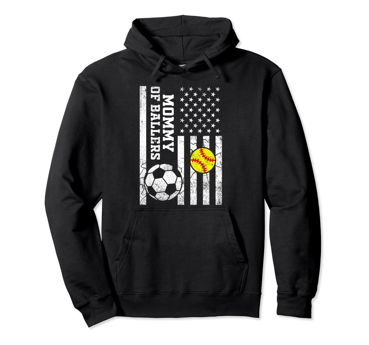 Mommy Ballers Baseball Soccer Softball Hoodie - Unique Graphic for Adults