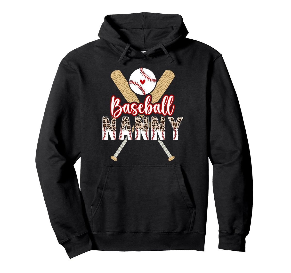 Baseball Nanny Leopard Nanny Baseball Hoodie - Aesthetic Graphic Men Women