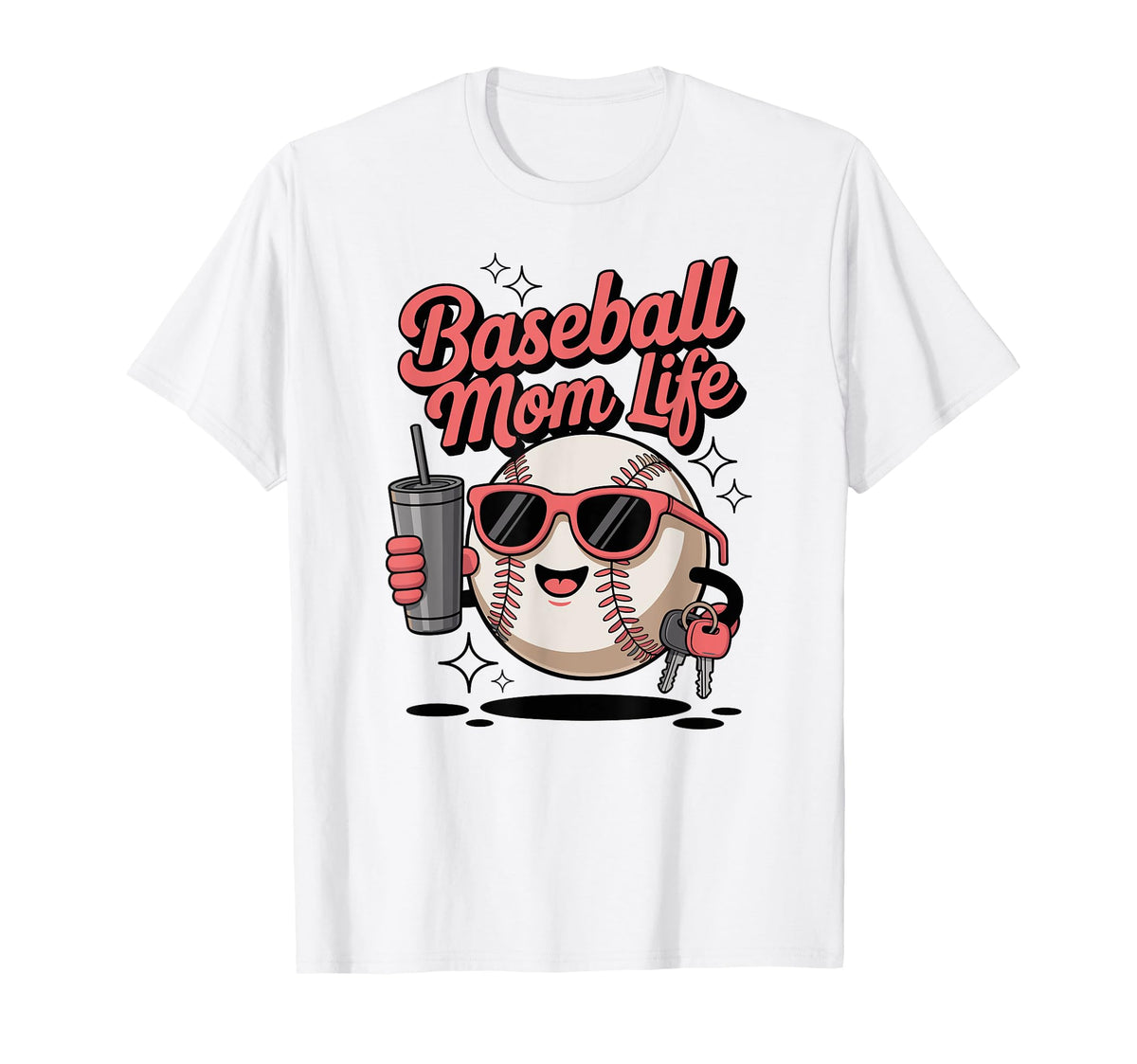 Baseball Mom Life Fun Sports Fan T-Shirt - Aesthetic Graphic Men Women