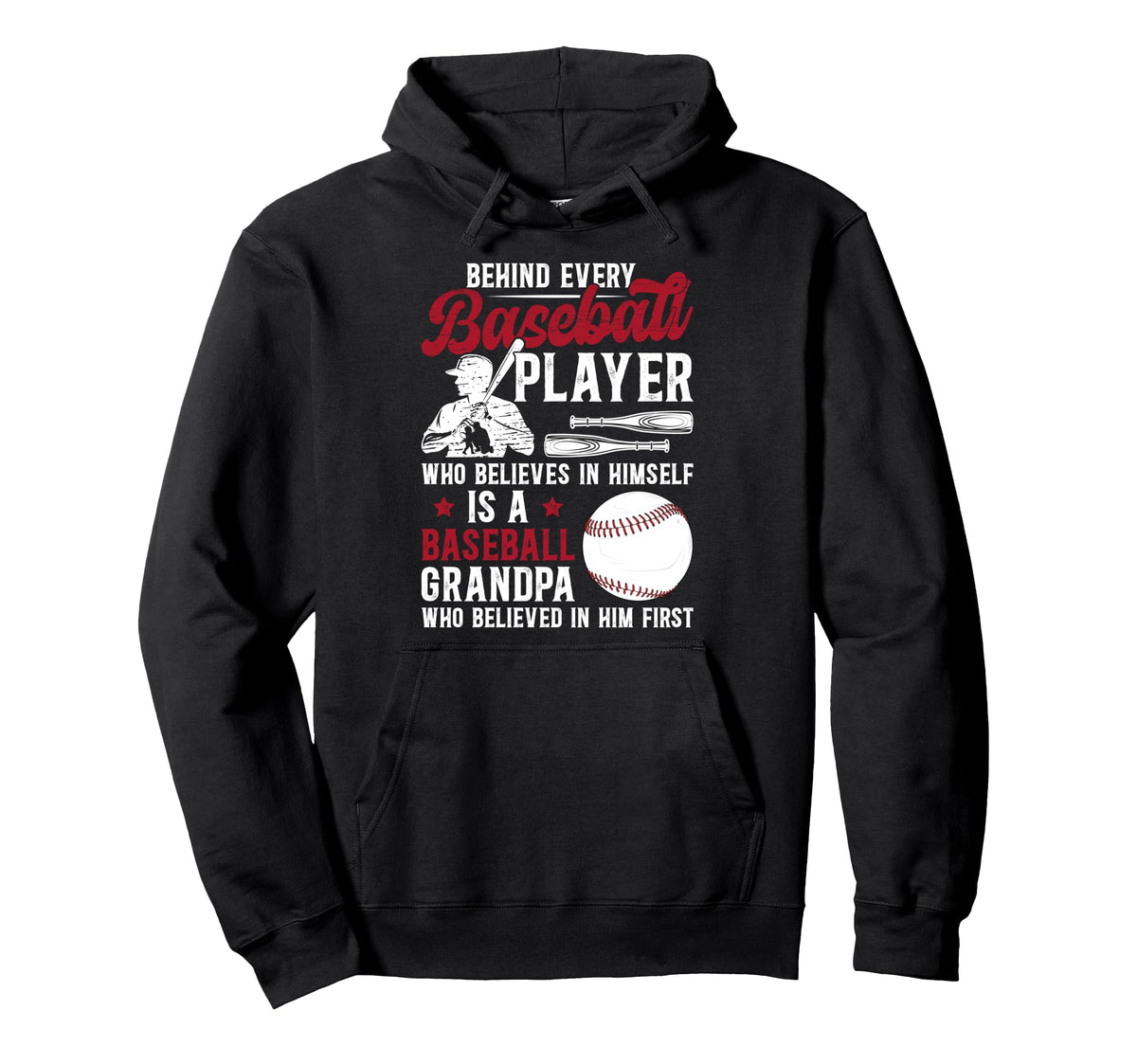 Baseball Grandpa Proud Grandpa Hoodie - Fun Novelty Design Men Women