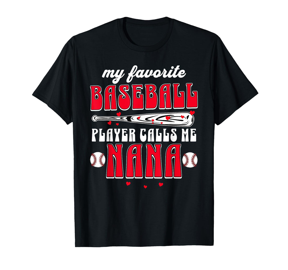 Baseball Grandma My Favorite T-Shirt - Casual Everyday Wear for Adults