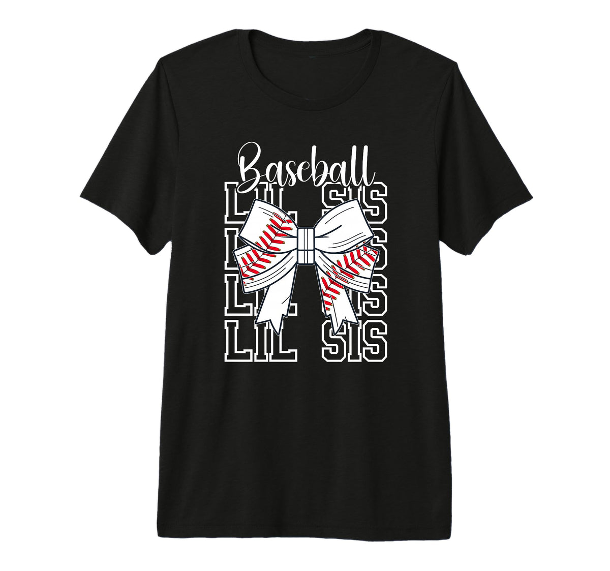 Baseball Lil Sis Baseball Little T-Shirt - Casual Everyday Wear Men Women