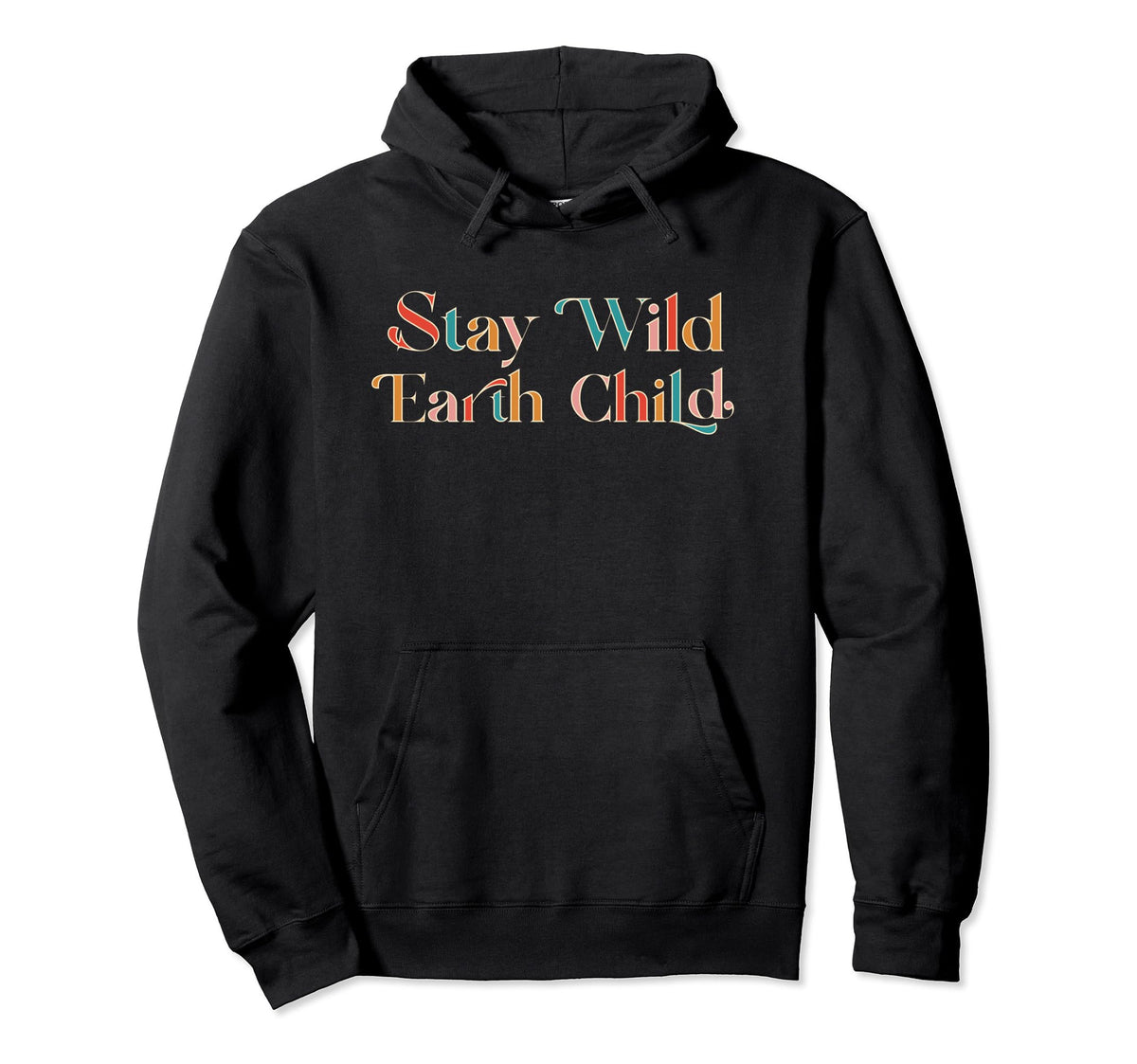 Stay Wild Earth Child Brown Hoodie - Streetwear Style for Adults