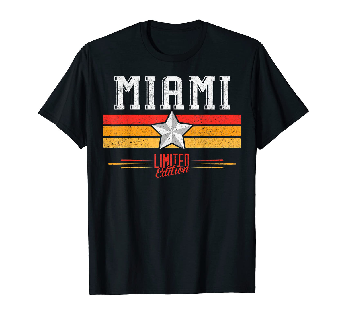 Miami Florida Stripes Miami Gifts Miami T-Shirt - Trendy Graphic for Adults