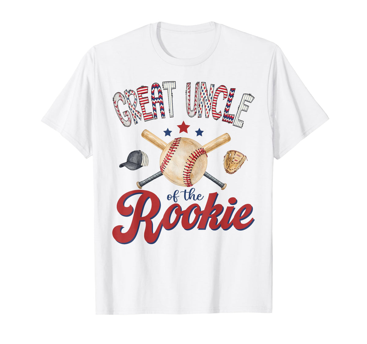 Great Uncle Rookie 1St Birthday Baseball T-Shirt - Streetwear Style Unisex