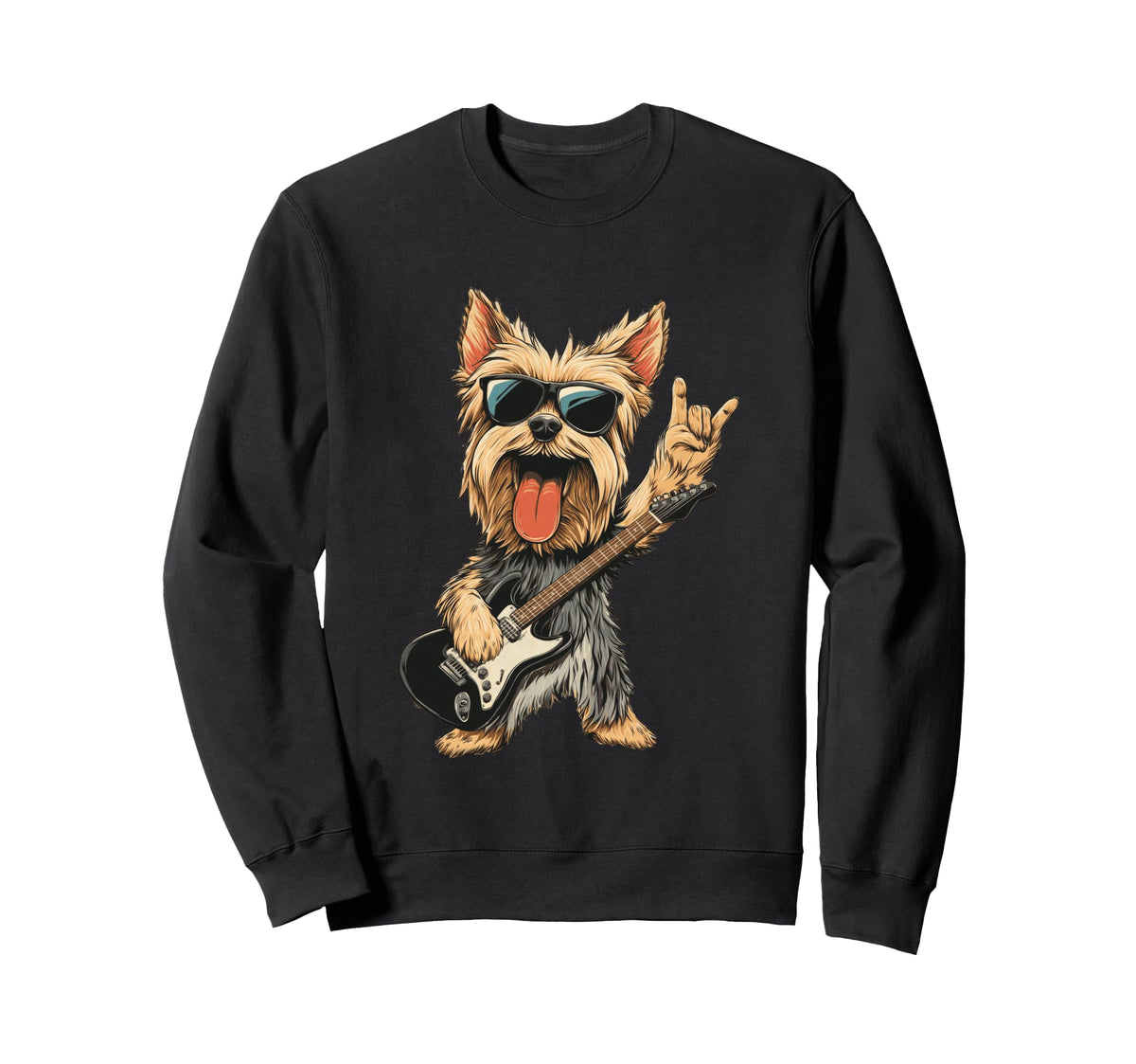 Yorkshire Terrier Rock Dog Music Sweatshirt - Streetwear Style Men Women