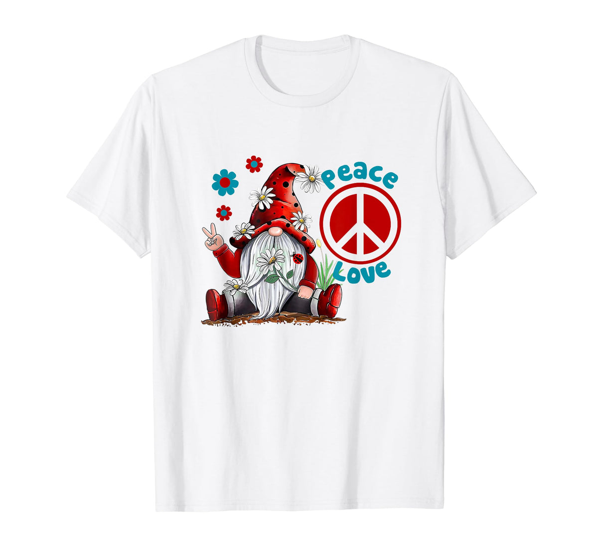 Gnome Hippie Gypsie Soul Free Spirited T-Shirt - Trendy Graphic Unisex